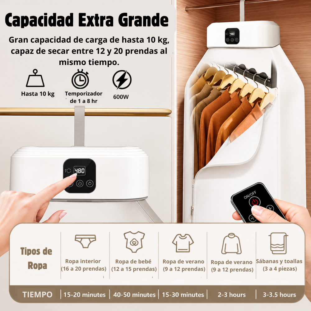 Secador de Ropa Portátil y Plegable. Espacios pequeños